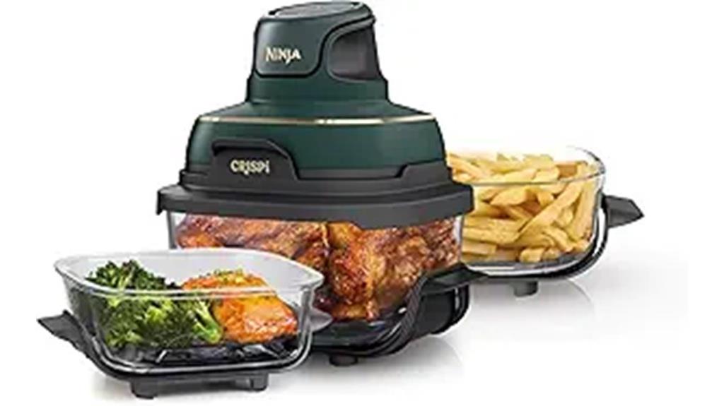 portable 5 in 1 glass air fryer