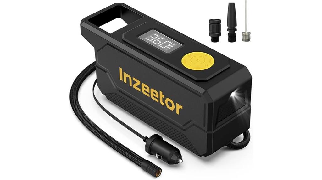 portable air compressor with gauge