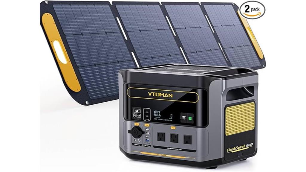 portable fast charging solar generator