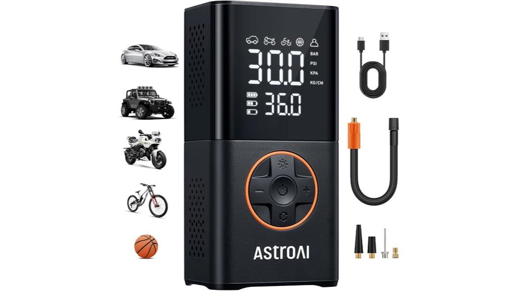 portable tire inflator with digital