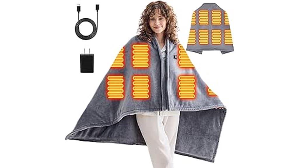 portable travel heated blanket