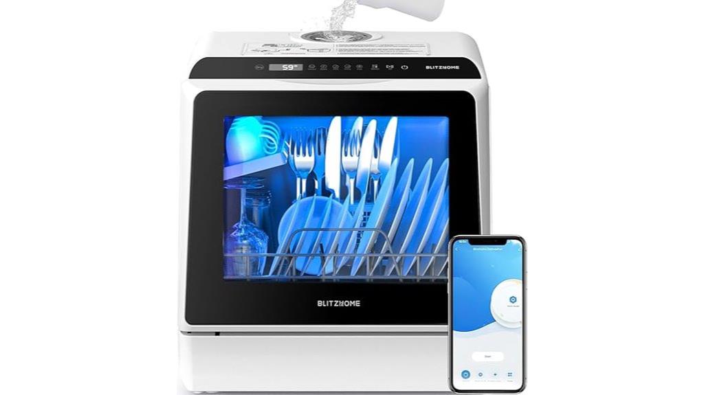 portable wifi dishwasher with programs