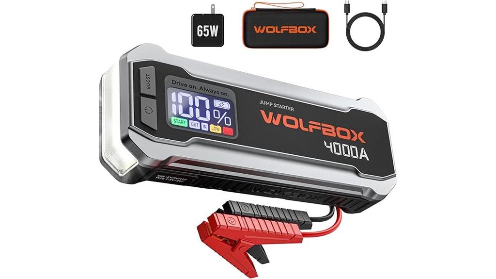 powerful jump starter quick charger