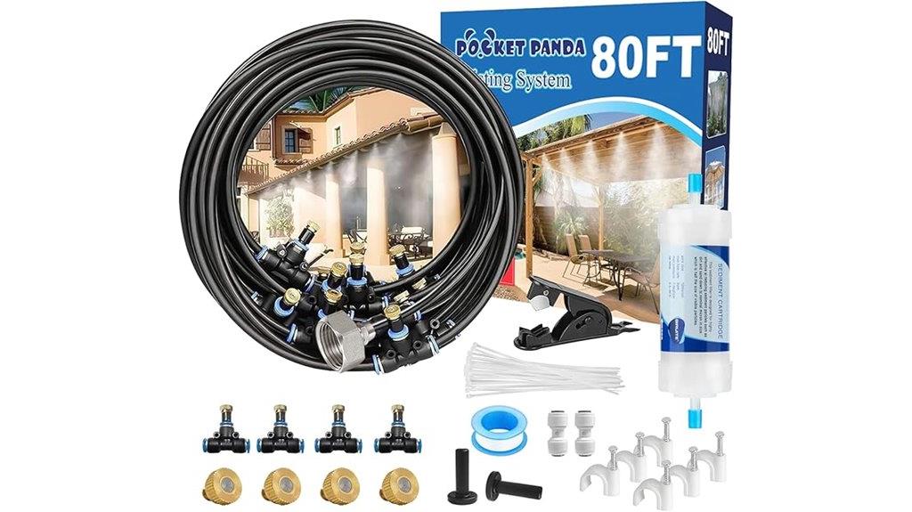 pre assembled 80ft patio mist