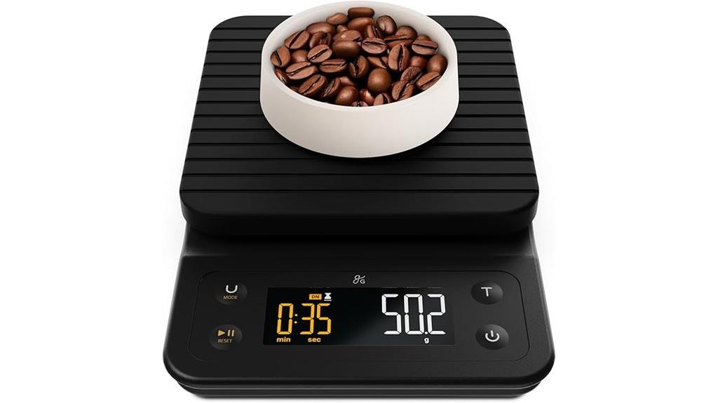 precision coffee scale black