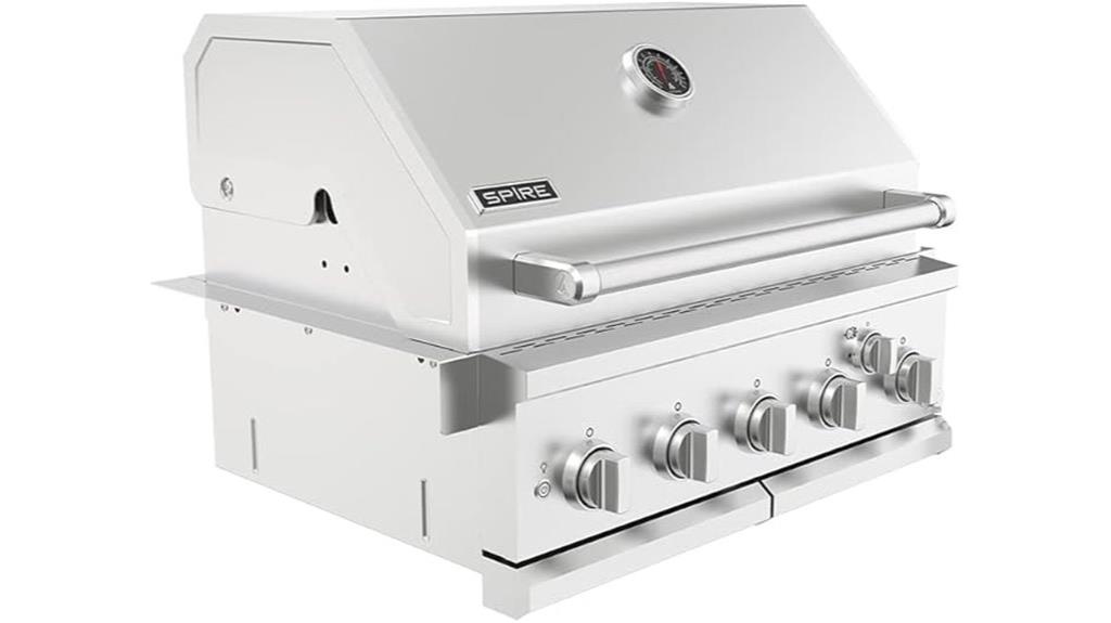 premium 5 burner built in grill