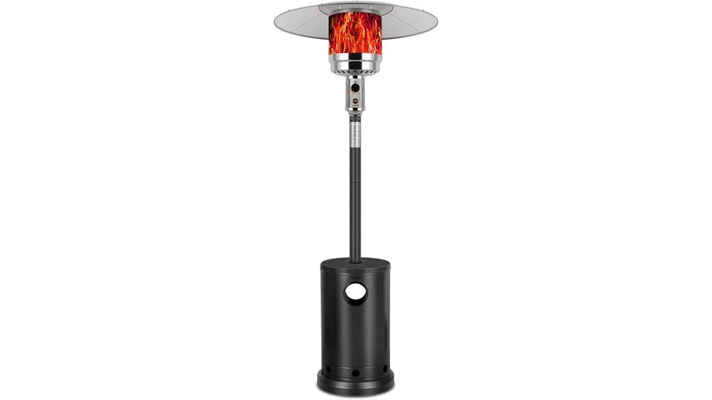 propane heater with table