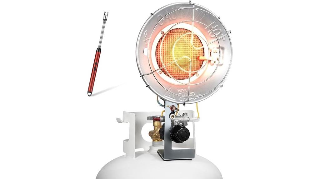 propane radiant heater with lighter