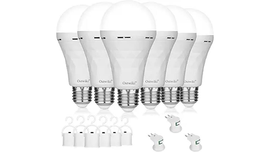 rechargeable backup light bulbs