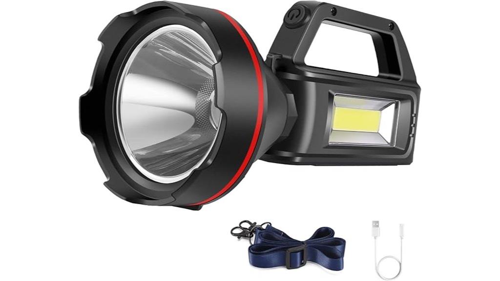 rechargeable led flashlight with strap