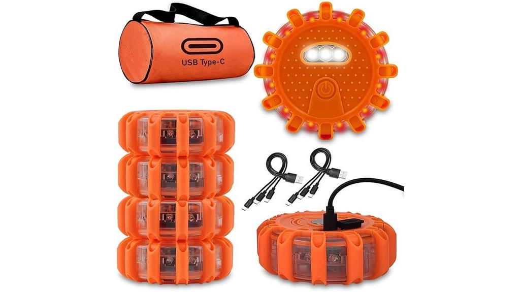 rechargeable magnetic led flares