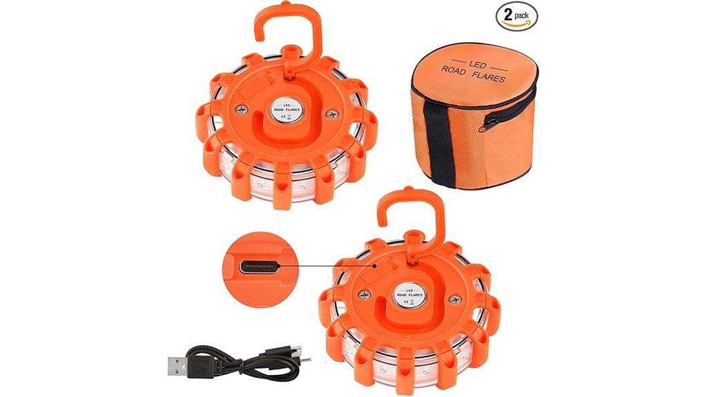 rechargeable usb led flares