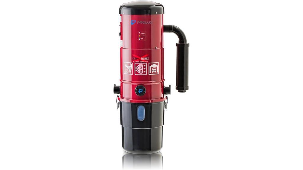 red prolux central vacuum