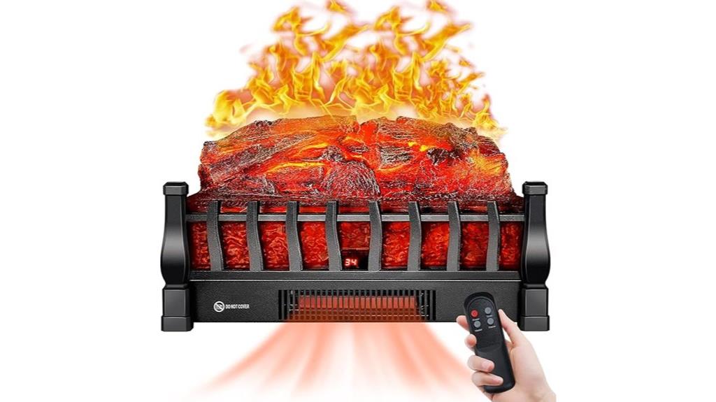 remote controlled heated logs