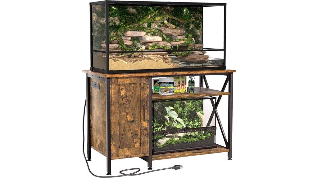 reptile stand with power
