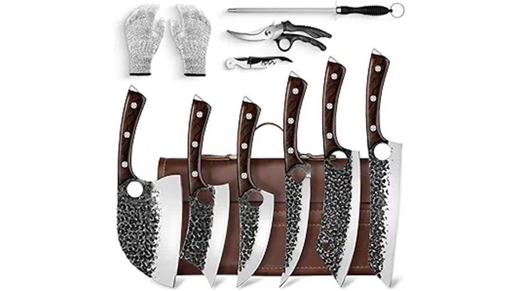 serbian knife set bag