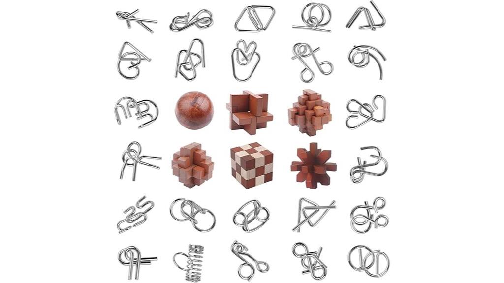 set of 30 brain teaser puzzles