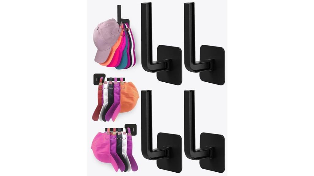set of four hat racks