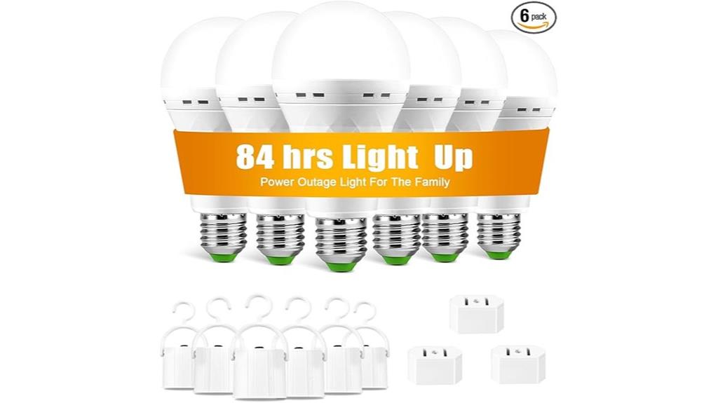 six pack rechargeable led bulbs