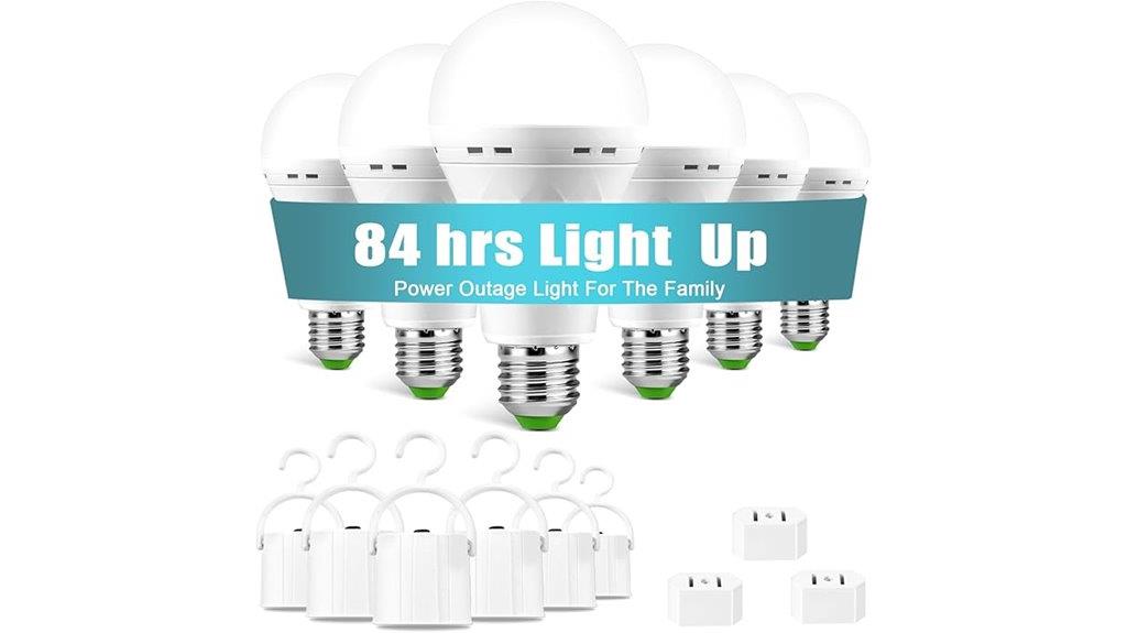 six pack rechargeable led bulbs