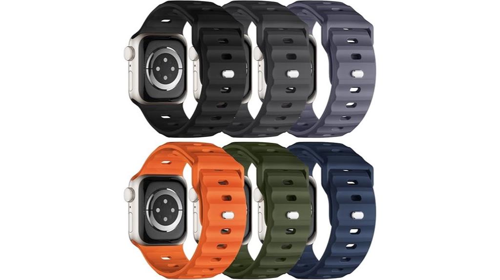 six pack silicone watch bands