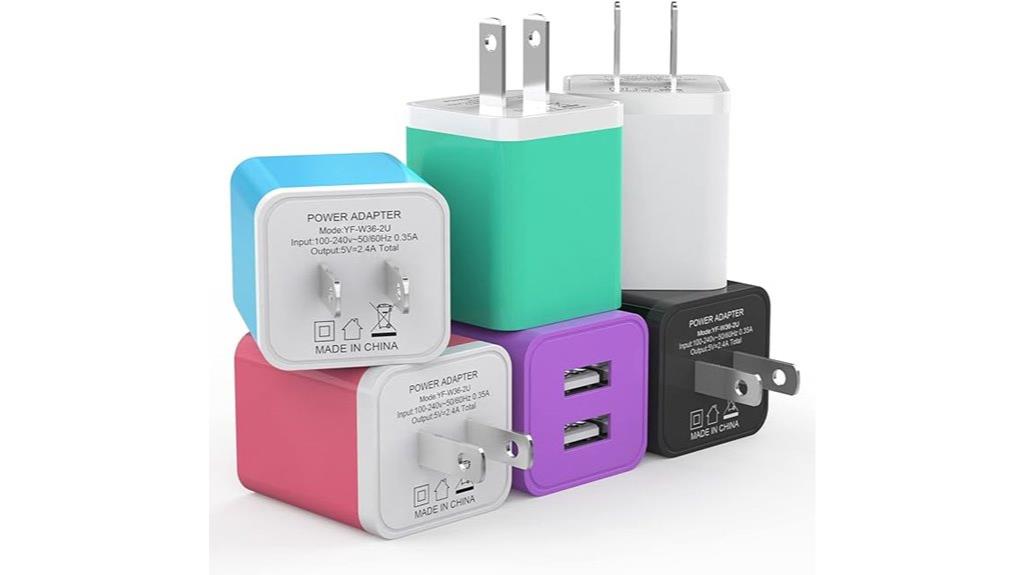 six pack usb wall chargers
