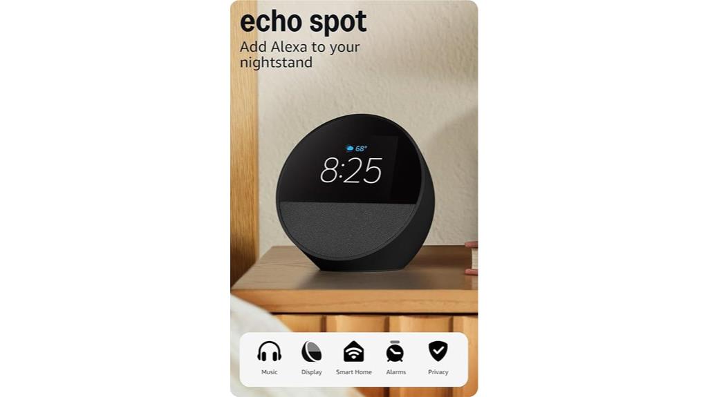 smart black alarm clock