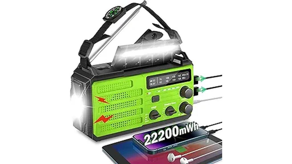 solar powered emergency radio
