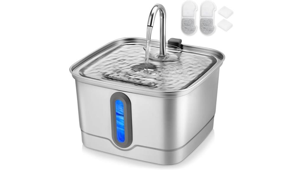 stainless steel cat fountain