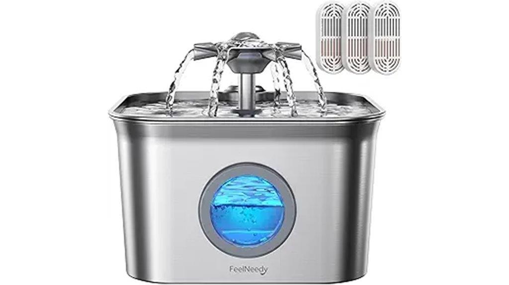 stainless steel fountain with filters