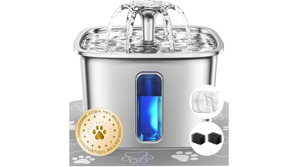 stainless steel pet fountain