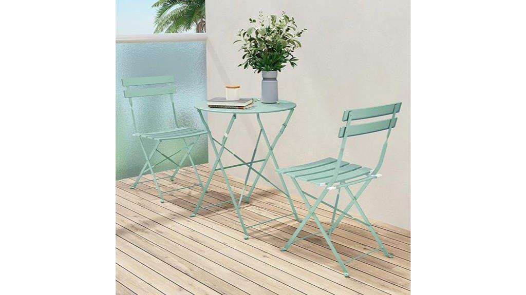steel patio bistro set