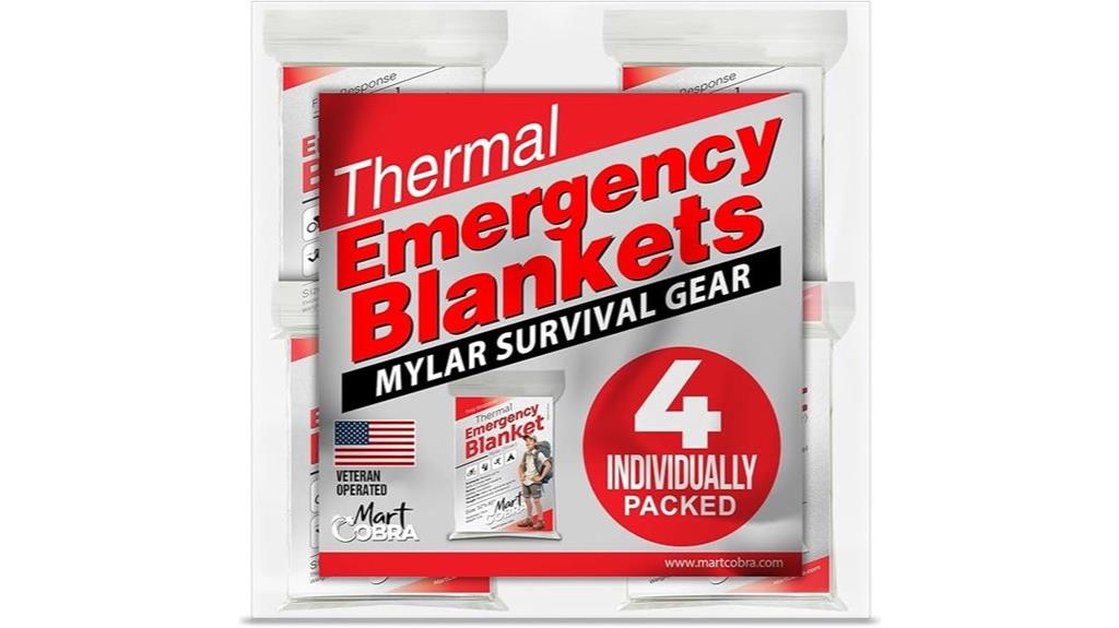 survival blankets four pack