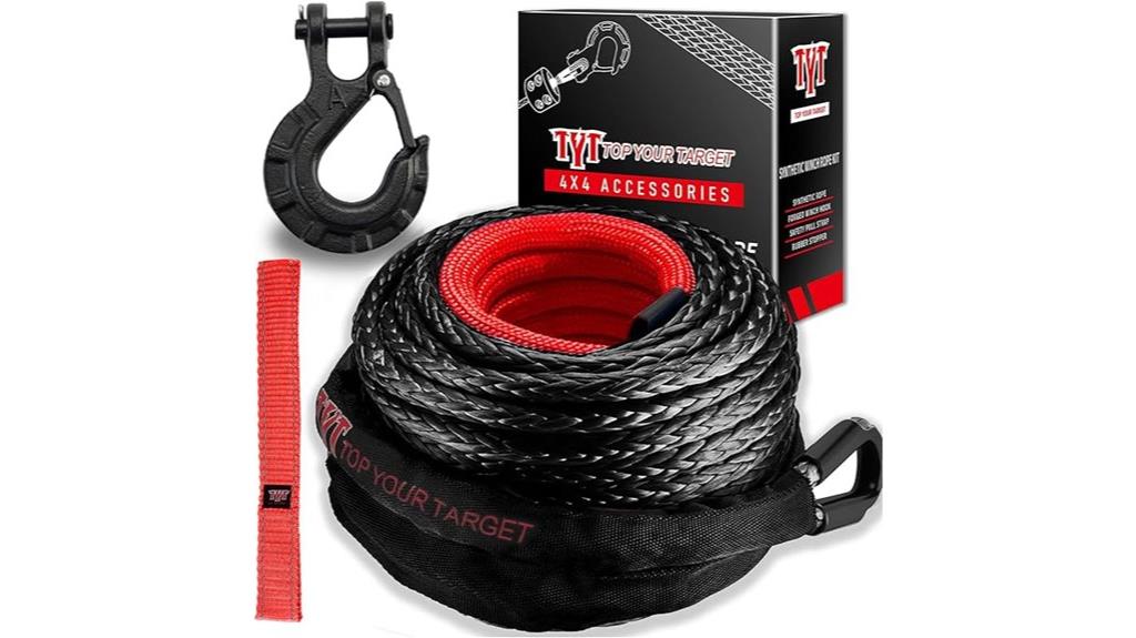 synthetic 92 foot winch rope