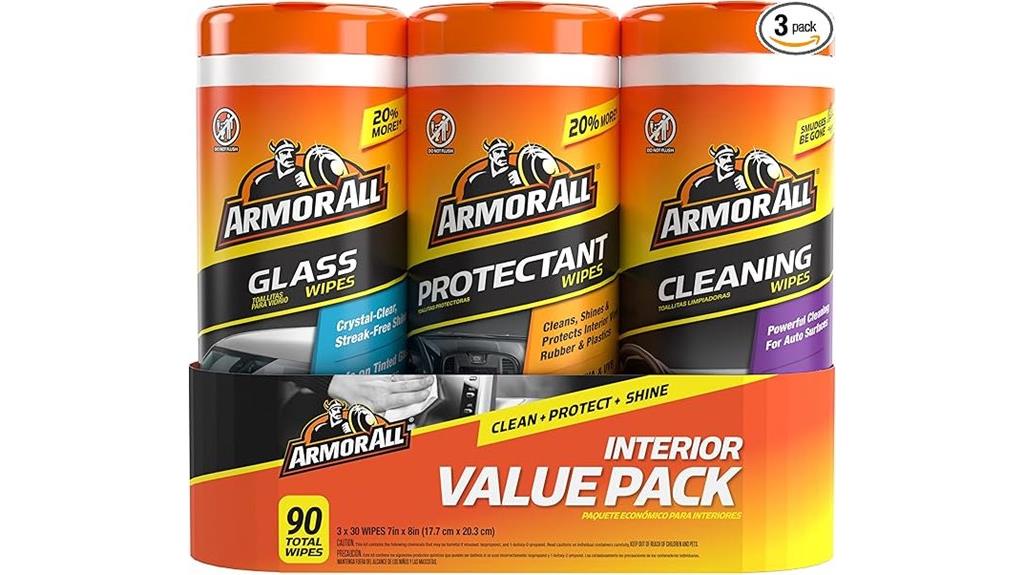 three pack armor wipes