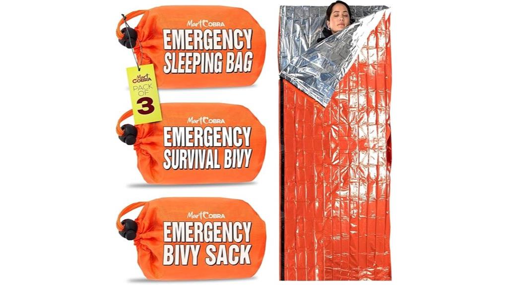 three pack survival sleeping bags