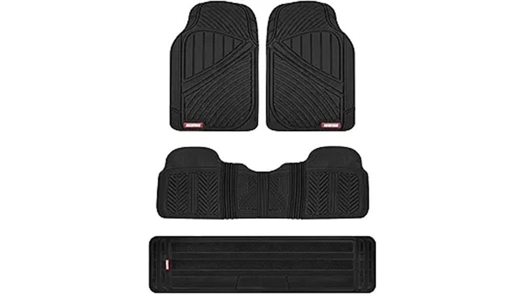 three row vehicle floor liners