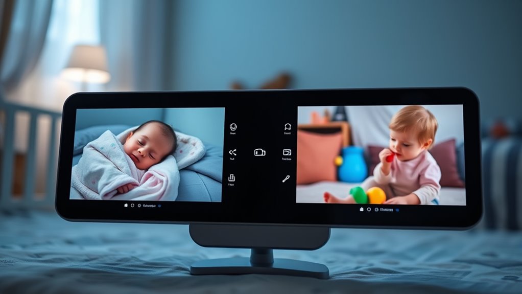 top split screen baby monitors