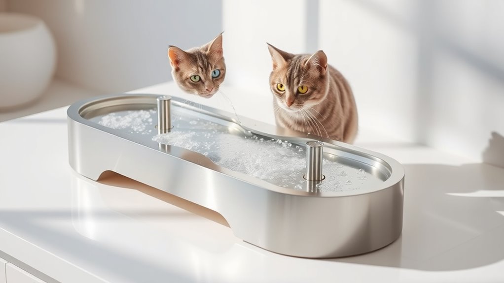 top stainless steel cat fountains