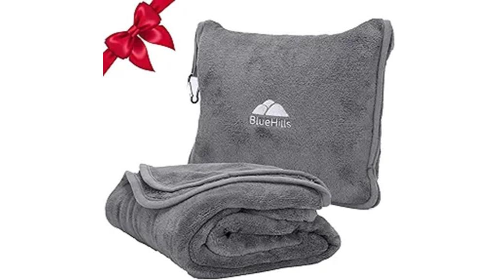 travel blanket pillow set
