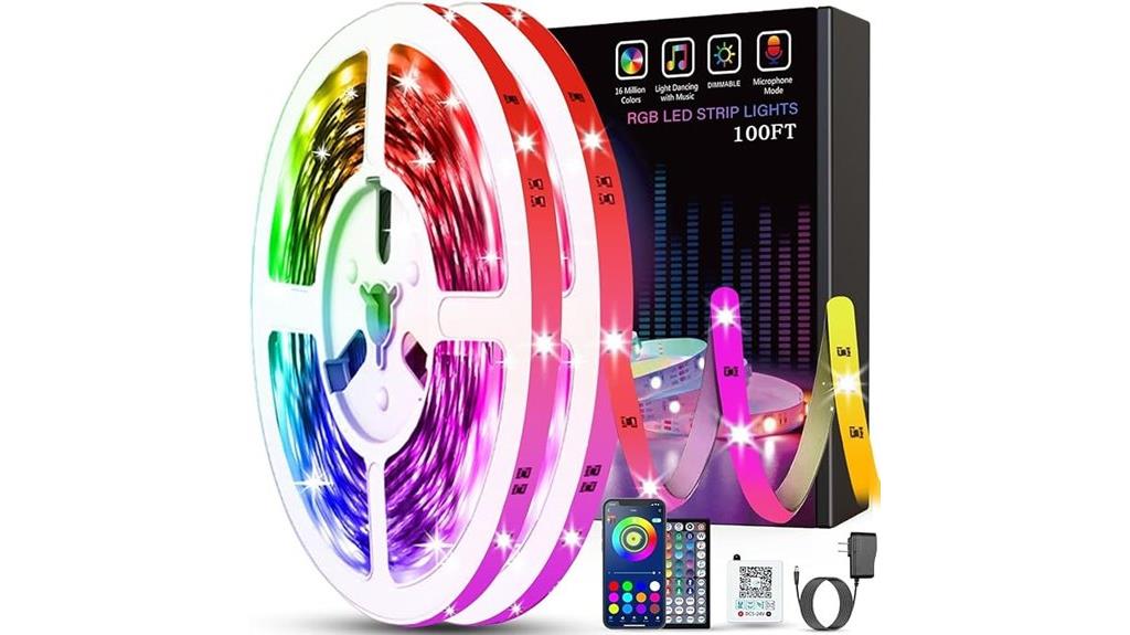 two 50 foot rgb strips
