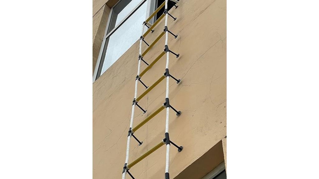 two story fire rescue ladder