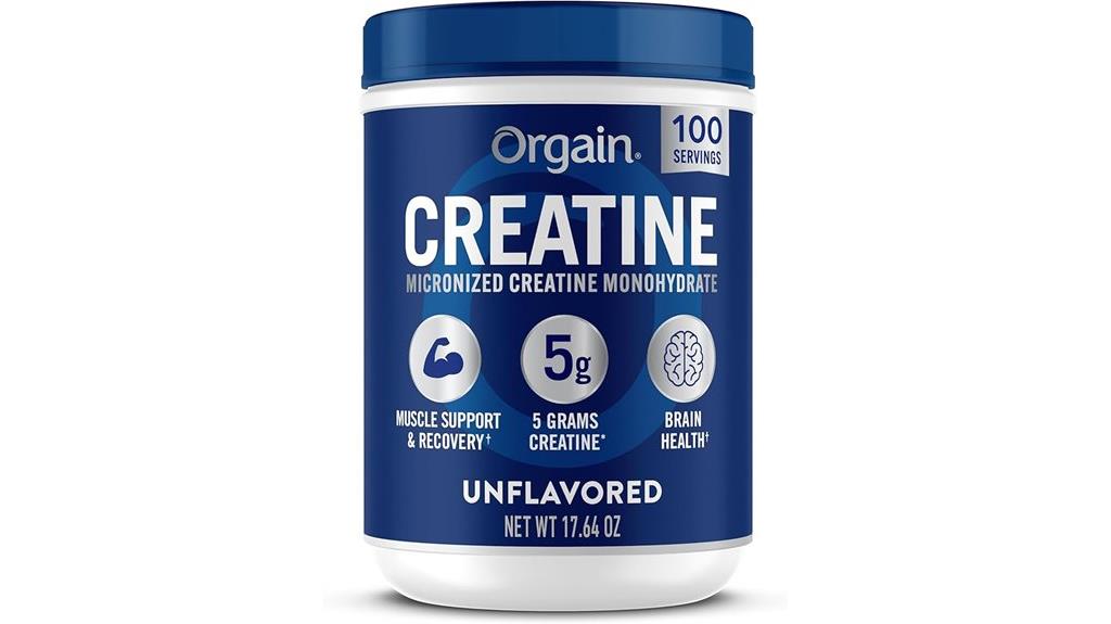 unflavored creatine monohydrate powder