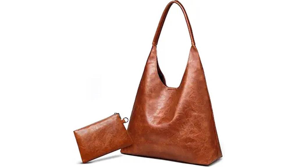 vegan leather slouch tote