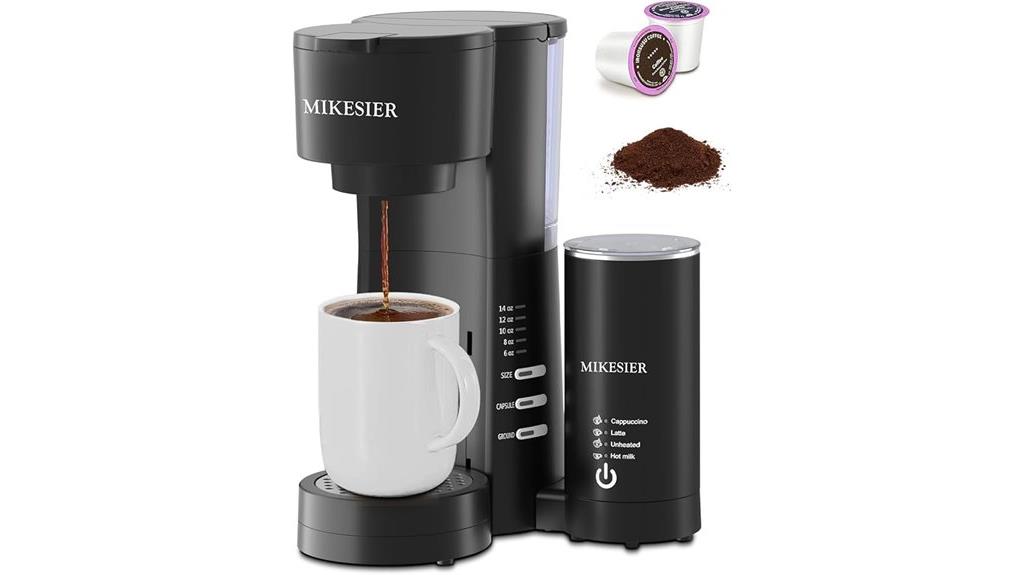 versatile coffee maker with frother