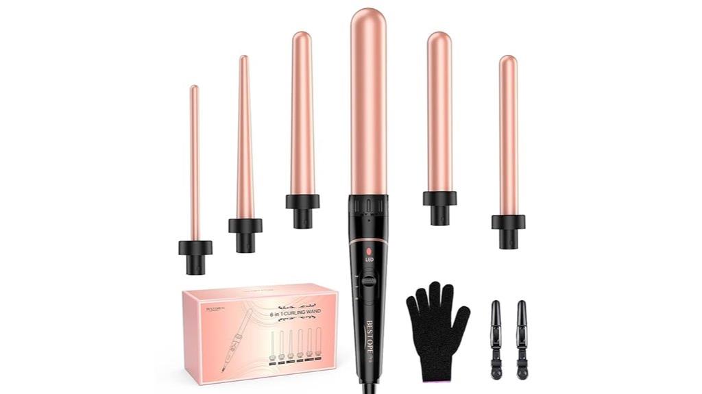 versatile six in one curling kit