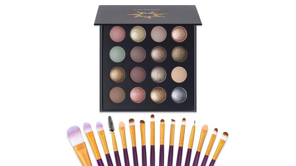 vibrant 16 color eyeshadow set