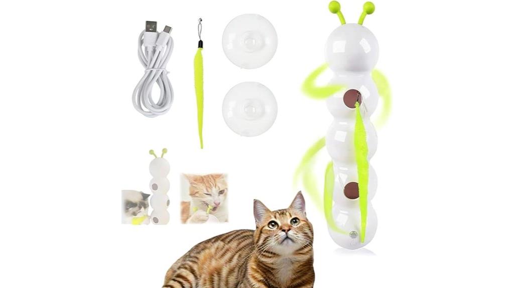 wall mounted worm cat toy