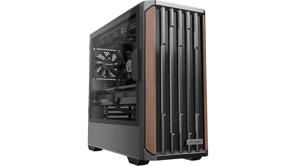 walnut pc case with radiator