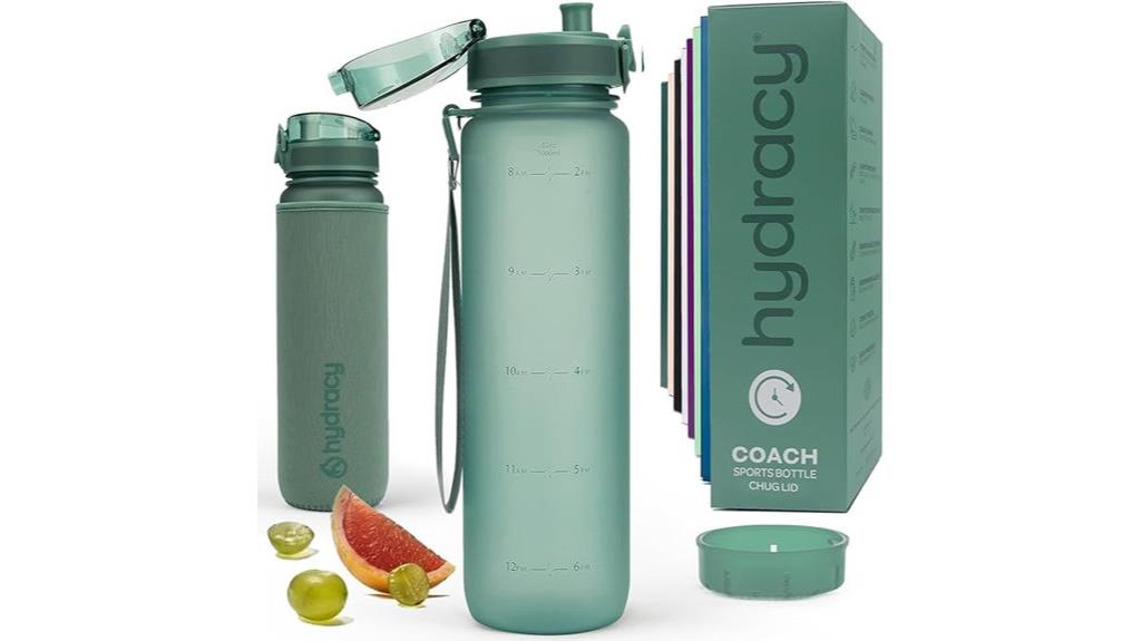 water bottle with time marker